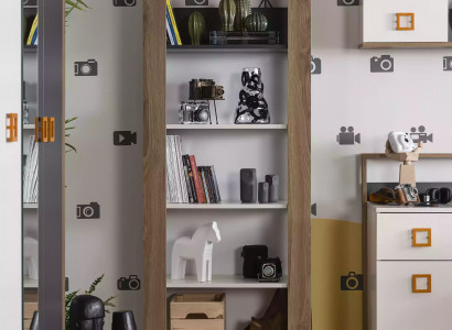 Bücherregal Standregal Kinderregal Regal Bücherschrank Holz Braun Neu